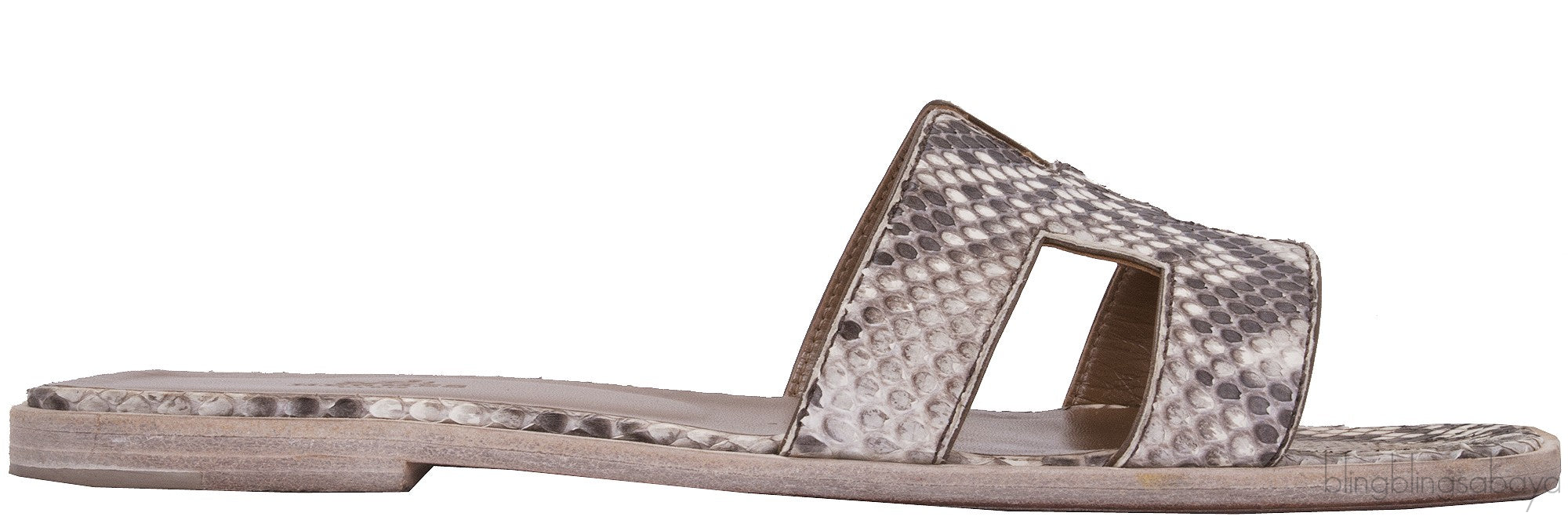 Oran Sandals Natural Python