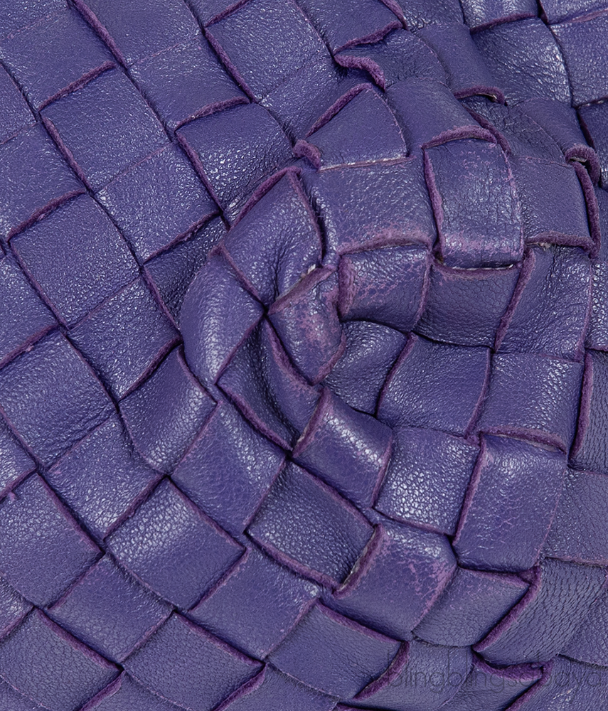 Purple Intrecciato Small Pouch