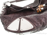 Indy Dark Brown Ostrich Hobo