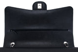 Black Caviar Jumbo Double Flap Bag
