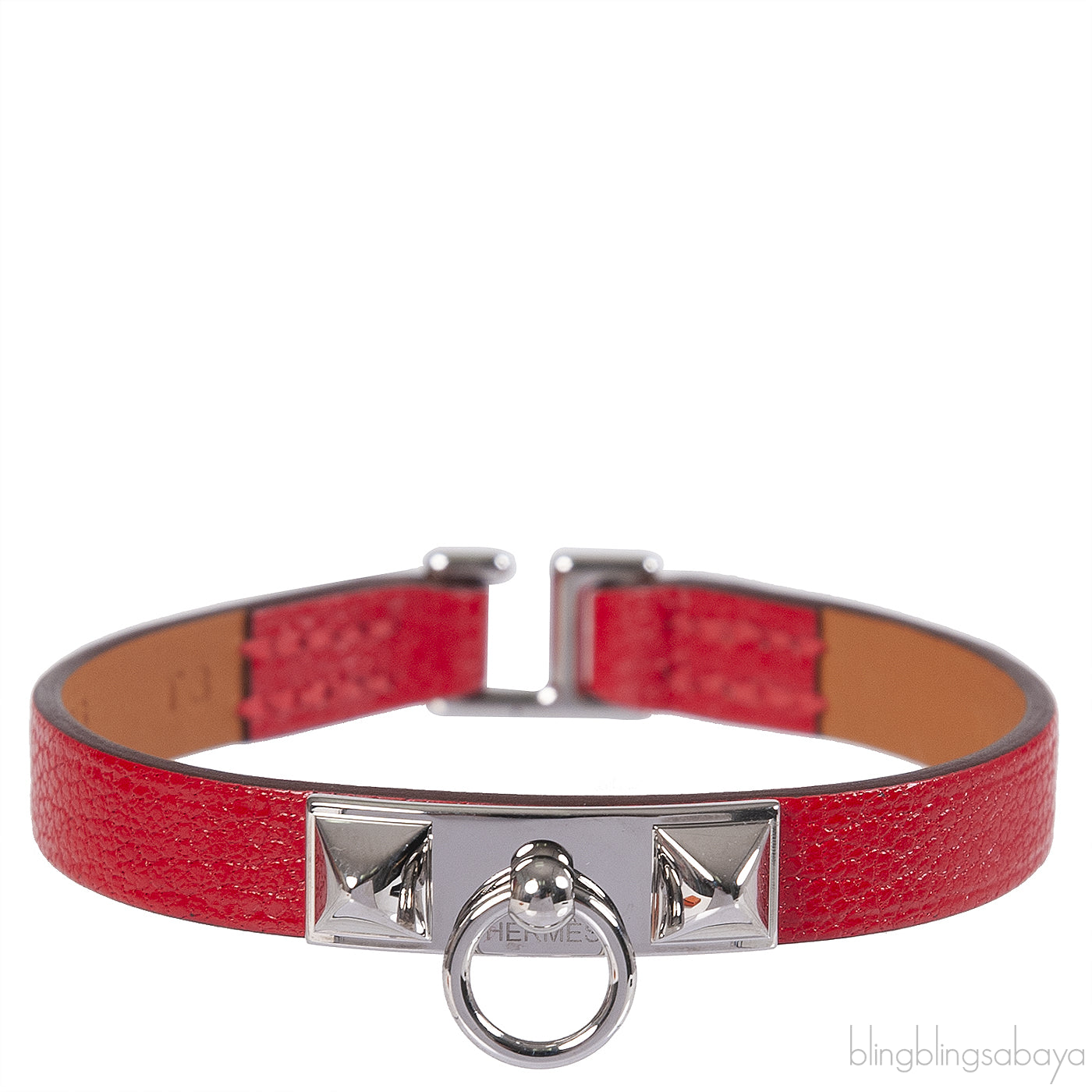 Hermes Rivale Mini Bracelet Chamkila Rouge Coeur PHW