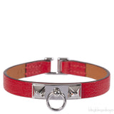 Hermes Rivale Mini Bracelet Chamkila Rouge Coeur PHW