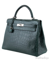 Kelly 32 Vert Fonce Crocodile PHW