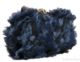 Alexander McQueen Skull Fabric Embellished Hard Clutch