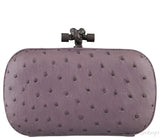 Knot Ostrich Mini Clutch