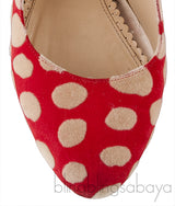 Polka Dot Red Platform Heels