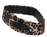 Leopard Print Pony Hair Wide Belt