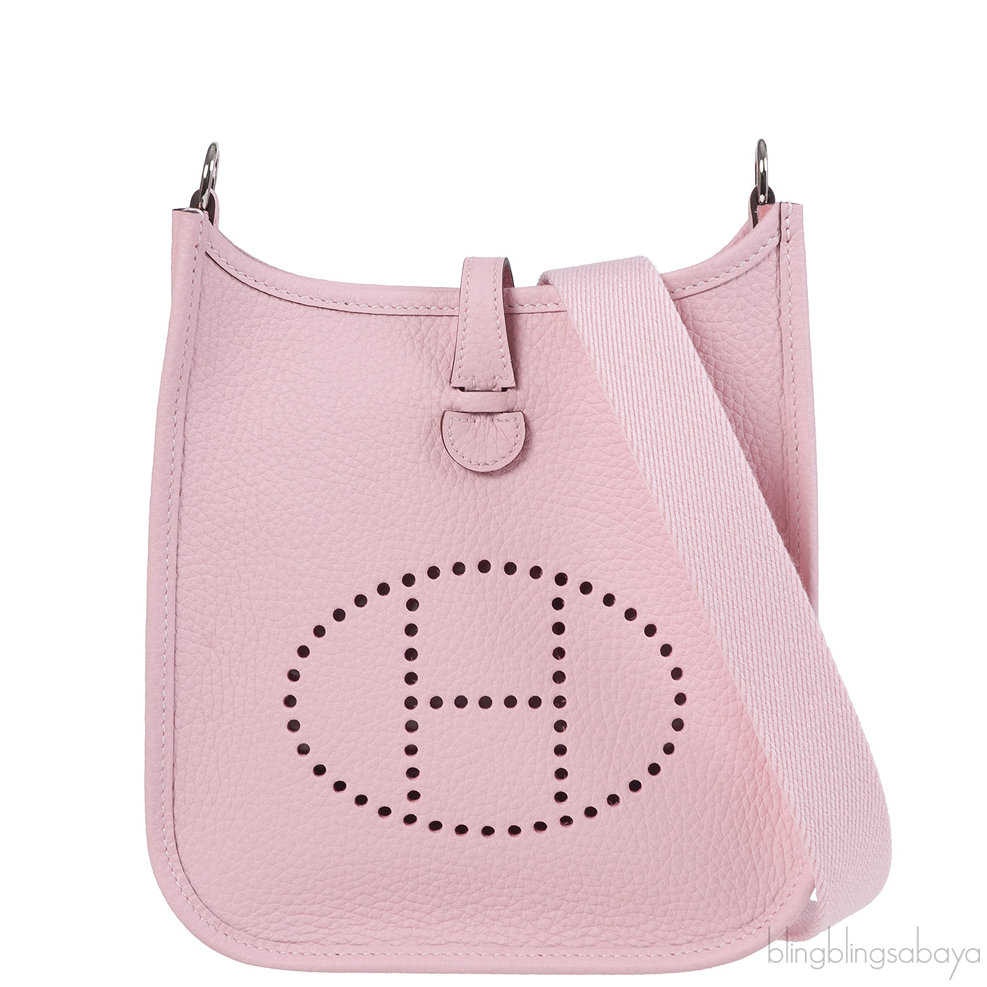 Hermès Mini Evelyne TPM 16 Rose Sakura Amazone Taurillon Clemence PHW