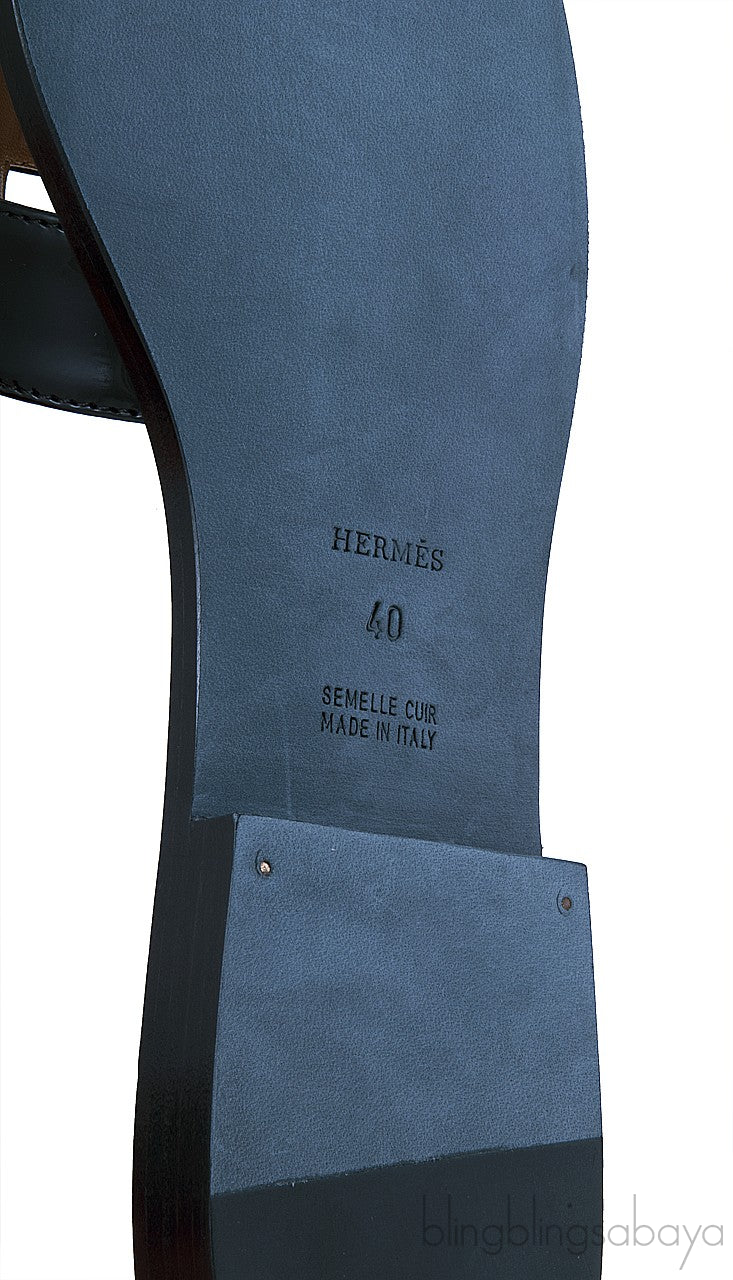 Black Patent Oran Sandals