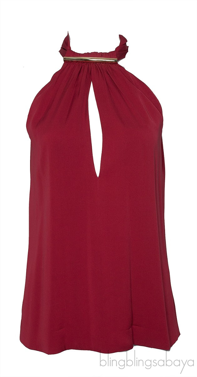 Sleeveless Halter Neck Top