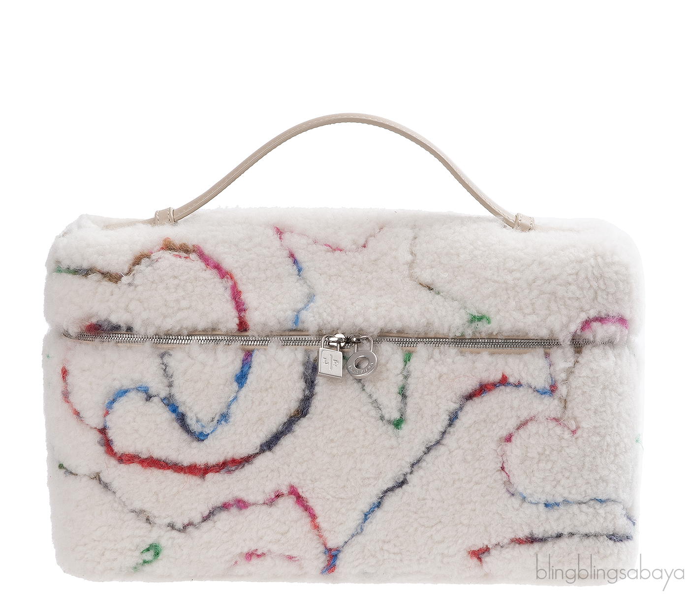 Loro Piana Extra Pocket L27 Shearling Embroidery Shoulder Bag