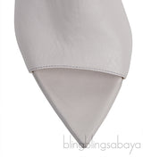 White Leather Platform Mules