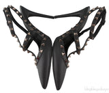 So Black Rockstud Heels