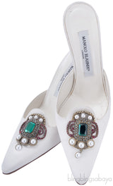 Ivory Eufra Mid Heel Sandals