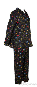 Black Zodiac Print Shirt & Trouser