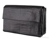 Black Crocodile Chain Shoulder Bag