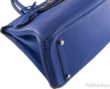 Birkin 30 Blue Electric PHW