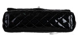 Chanel Black Patent Maxi Double Flap Quilted Bag