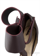Burgundy Bow Leather Pump
