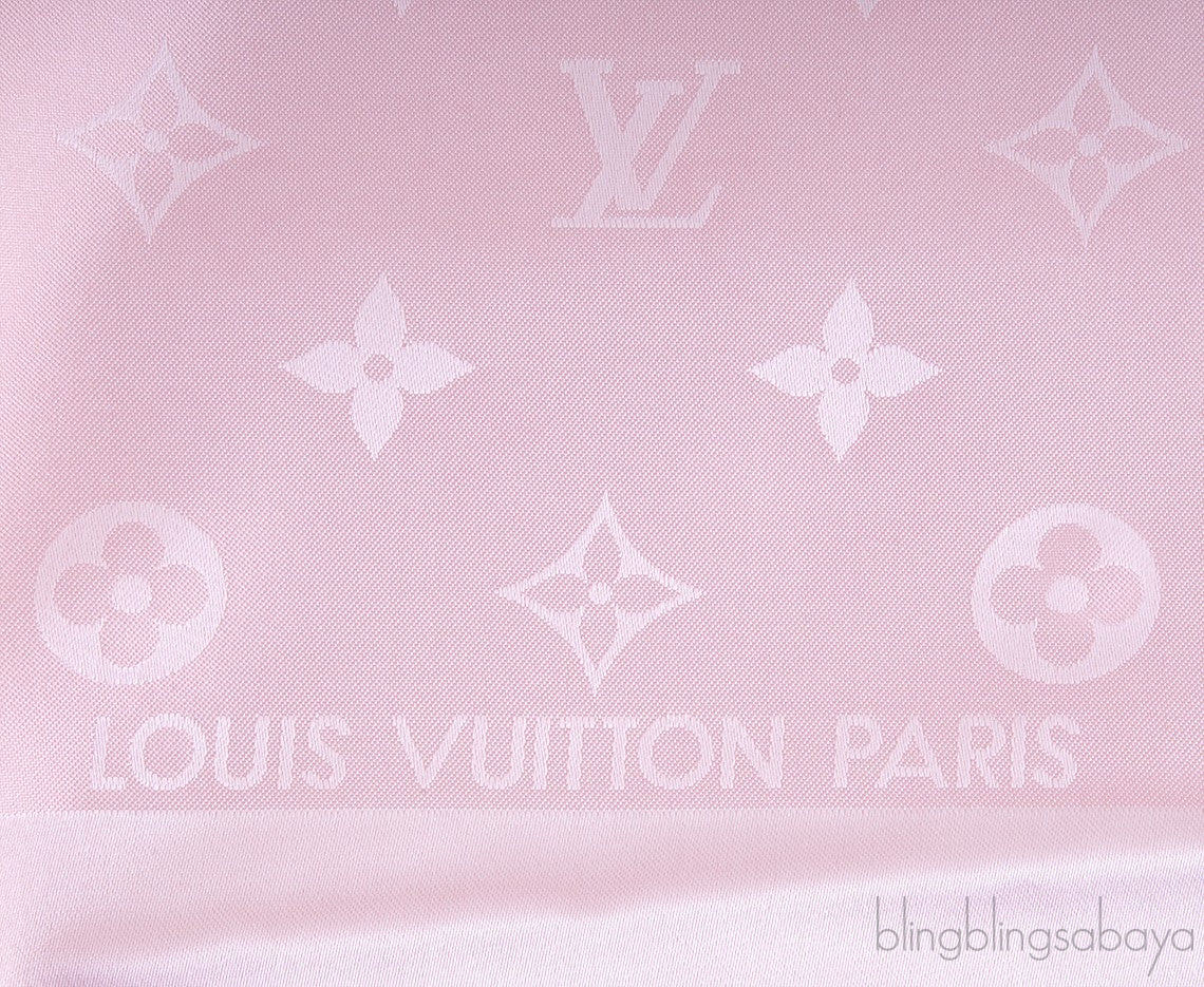 Pink Monogram Silk Scarf