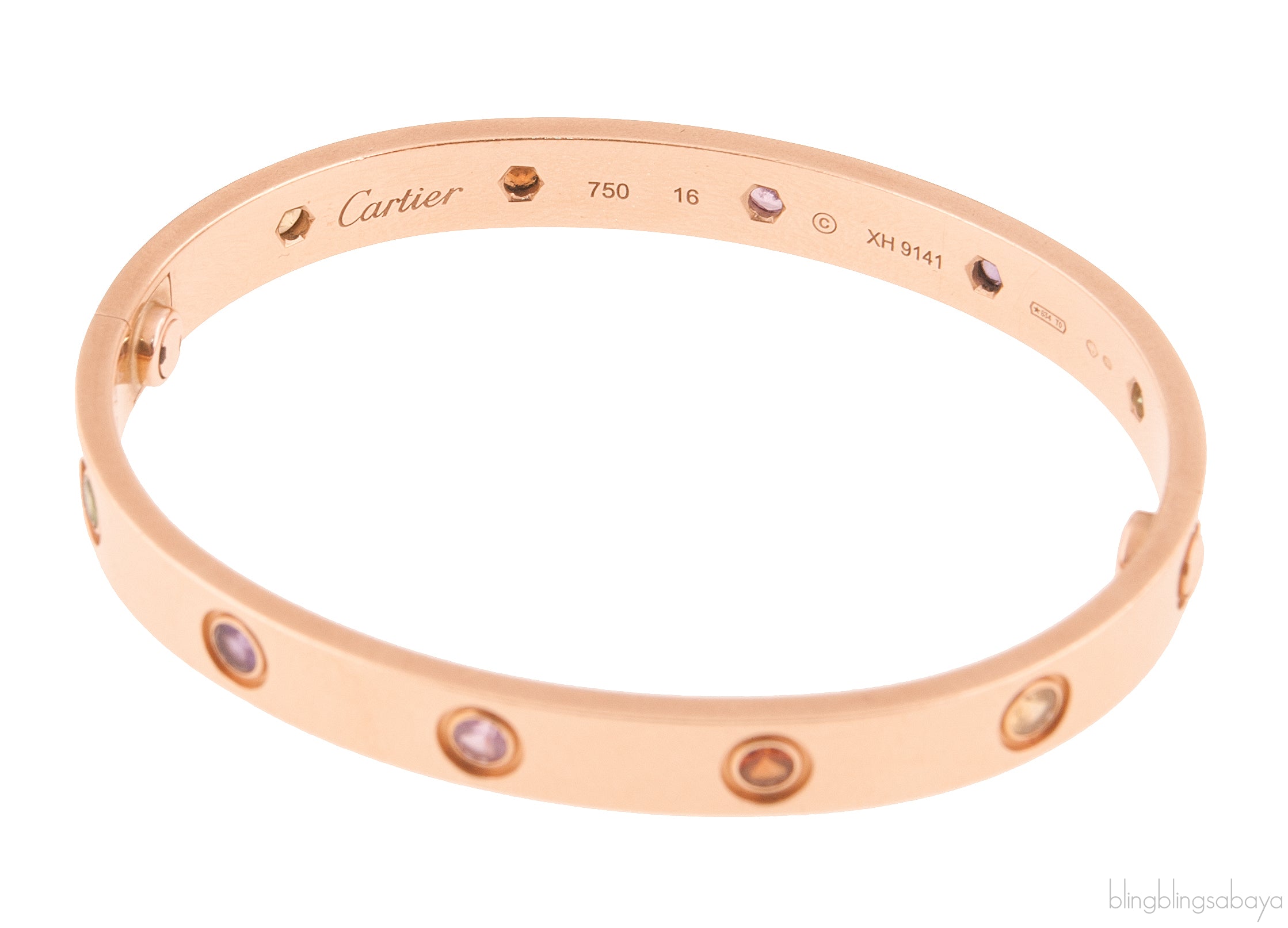 Rainbow LOVE Rose Gold Bracelet