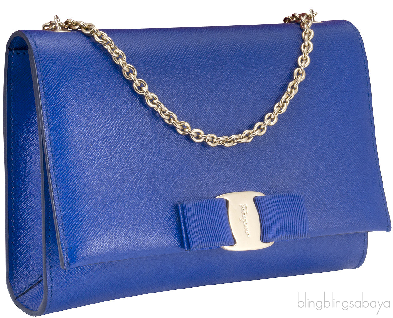 Blue Ginny Mini Leather Shoulder Bag