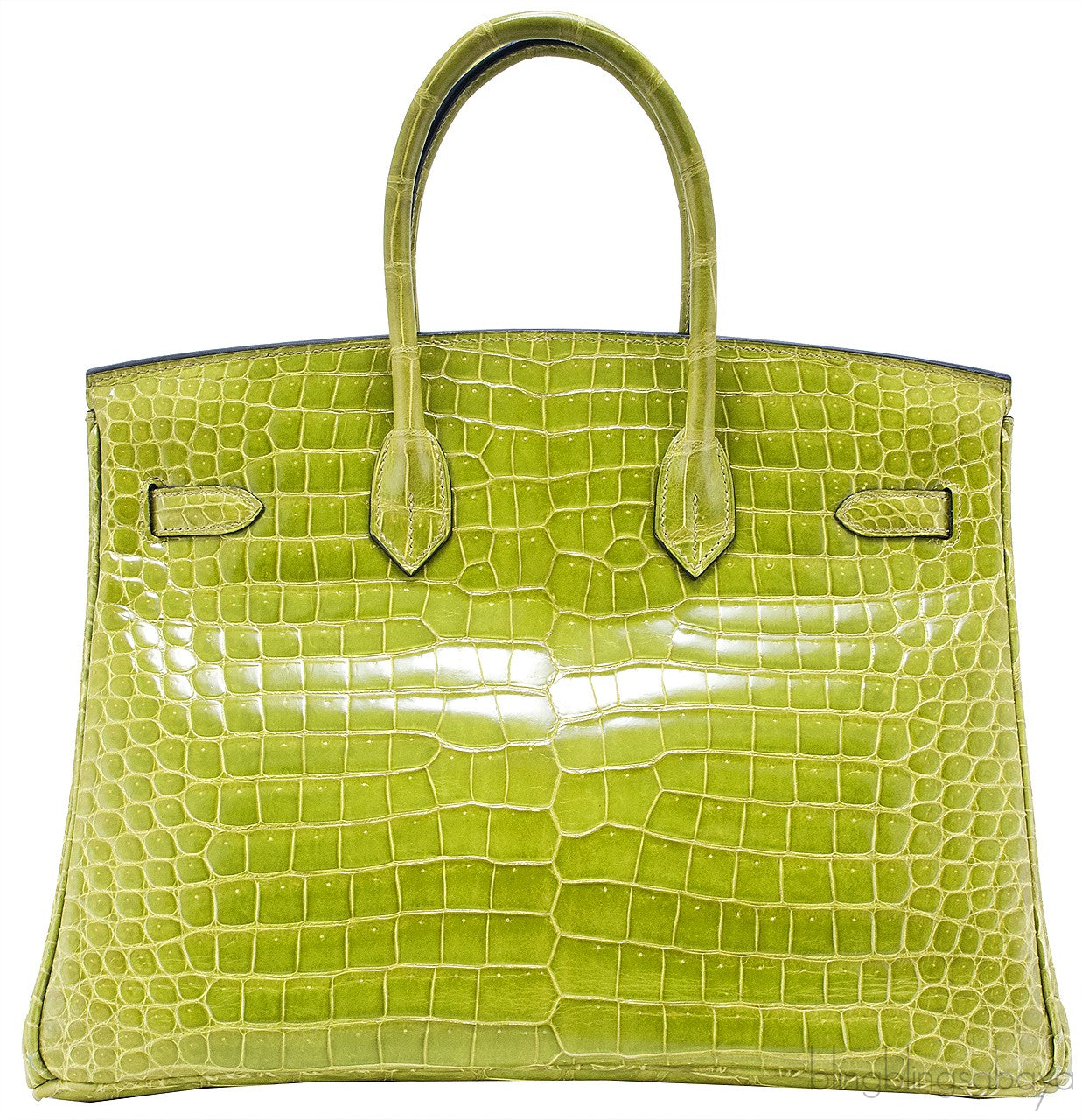 Birkin 35 Vert Anis Porosus PHW