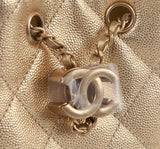 Chanel 25 Mini Gold Metallic Grained Leather GHW