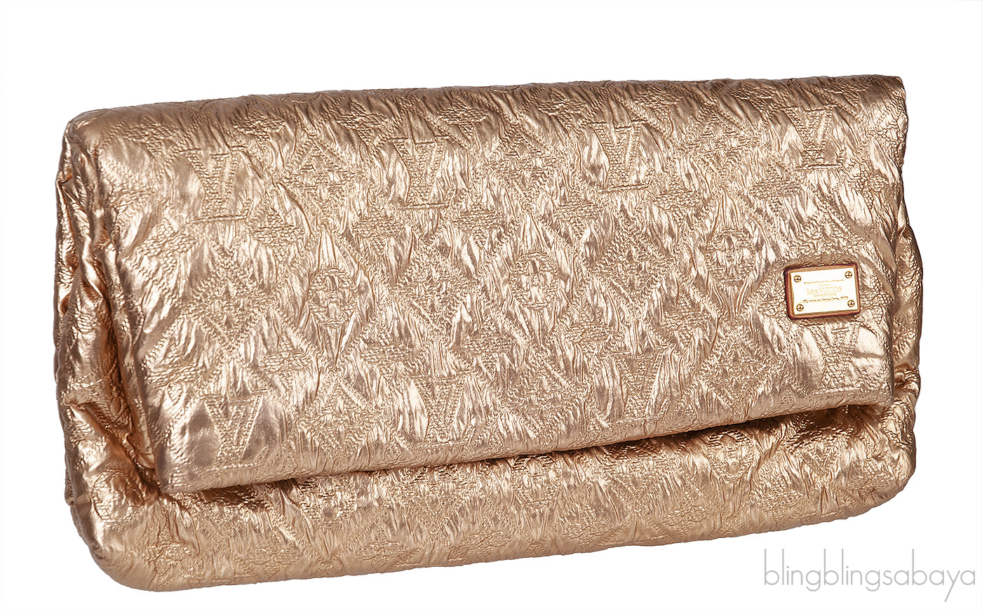Monogram Lame Limelight Clutch