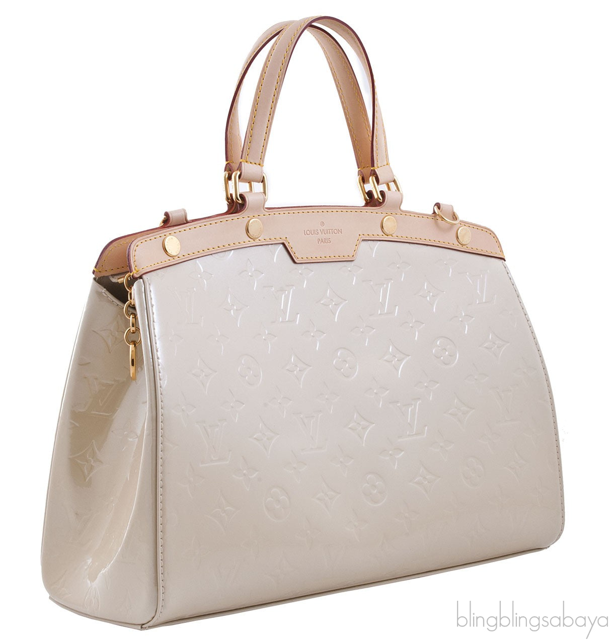 Brea MM Monogram Vernis W Corail