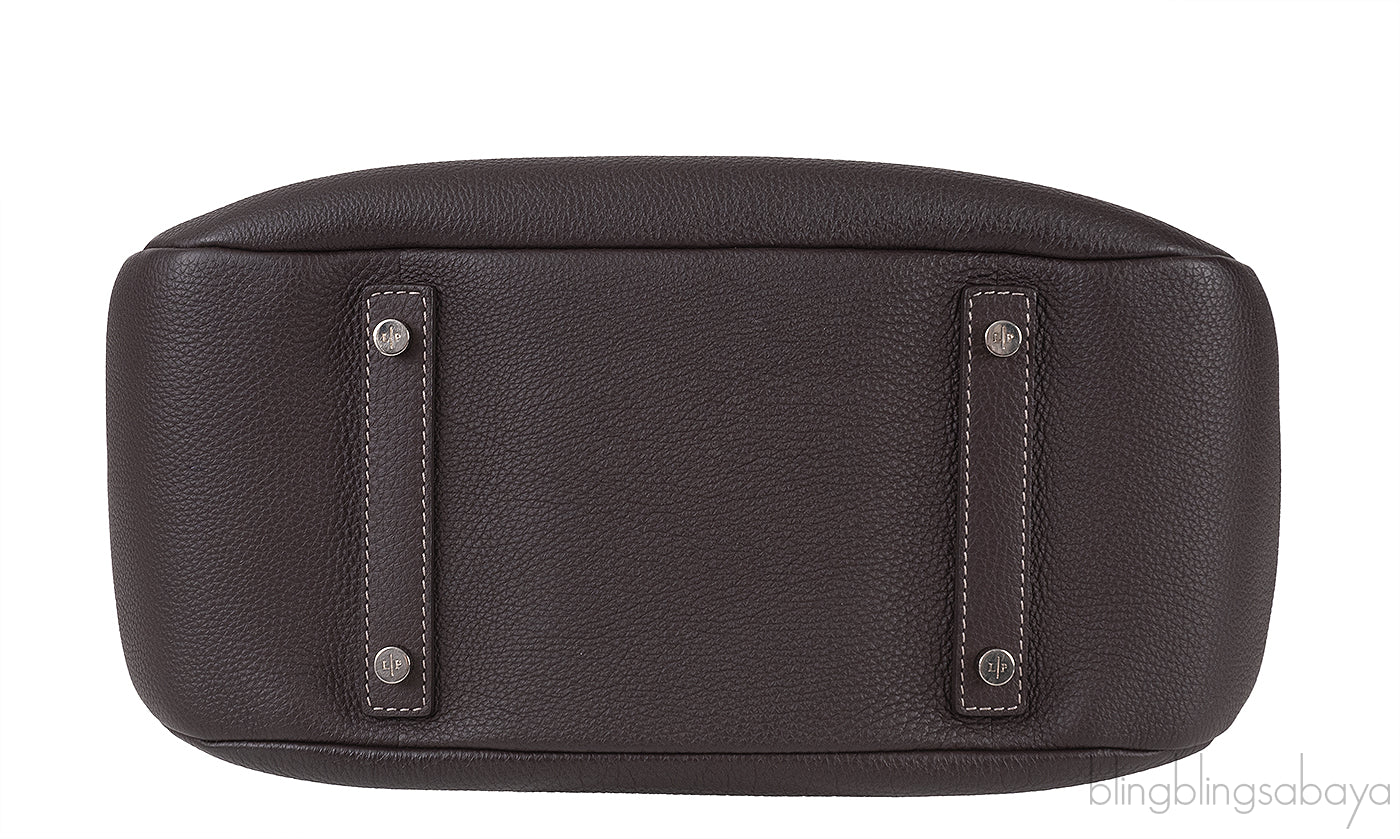 Loro Piana Charcoal Grey Top Handle Bag