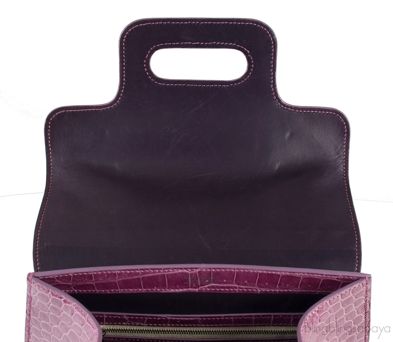 Saigon PM Purple Crocodile Bag