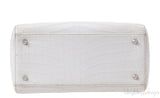 Christian Dior Lady Dior White Printed Crocodile Medium Bag