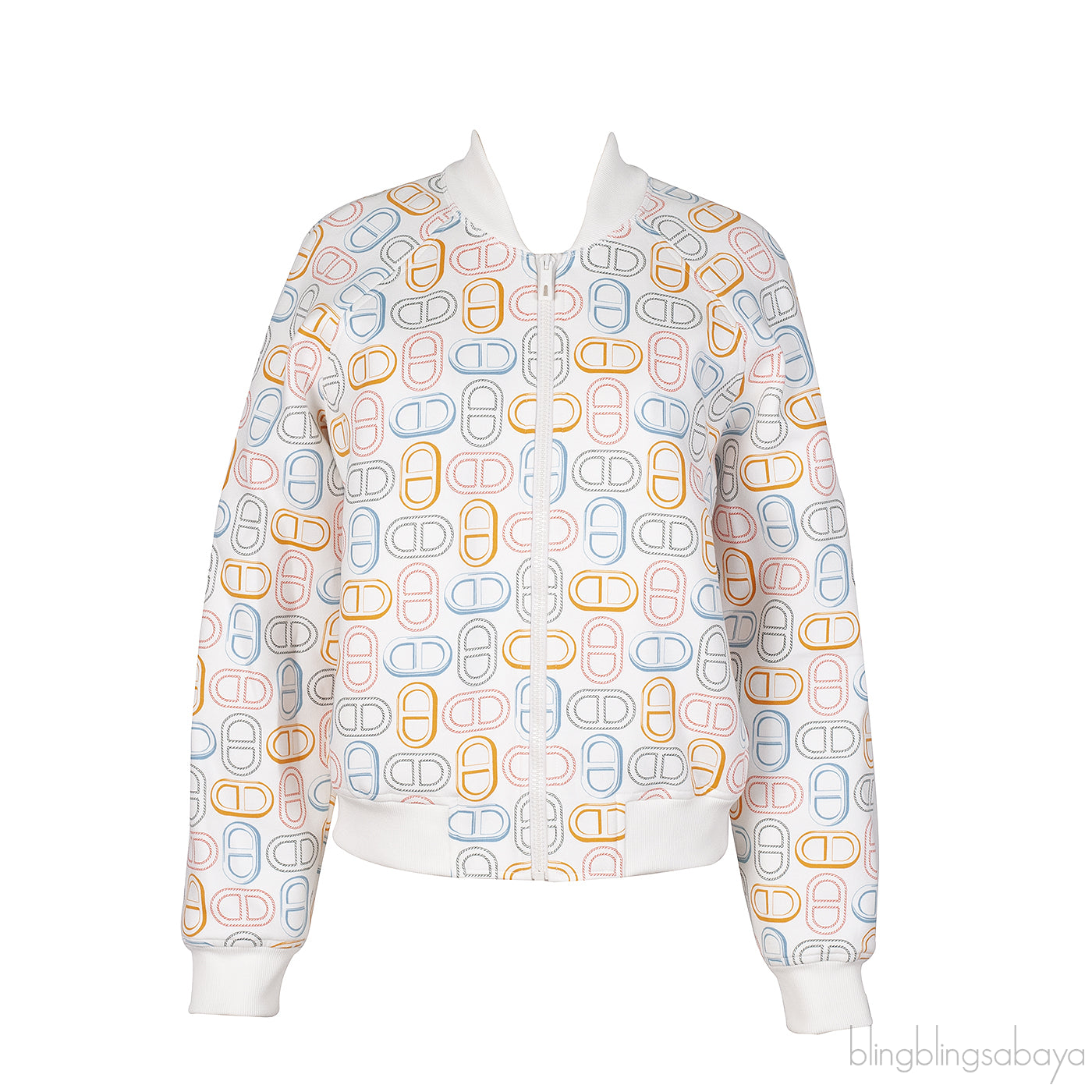 Hermes Chain D'ancre Printed Bomber Jacket
