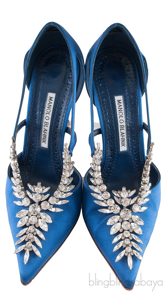 Lala Blue Crystal Heels