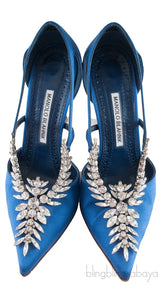 Lala Blue Crystal Heels