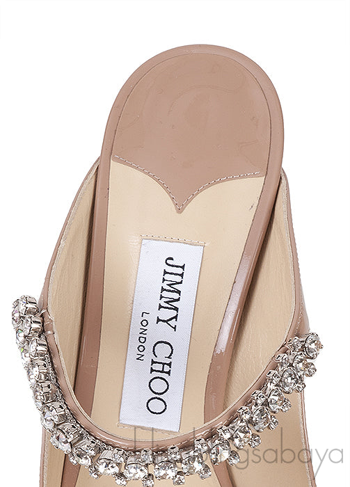 Bing 100 Crystal-Embellished Patent Leather Mules