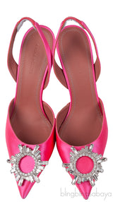 Begum Crystal-embellished Satin Slingback Pump