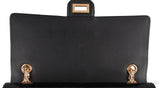 2.55 Black Croc Large Bag
