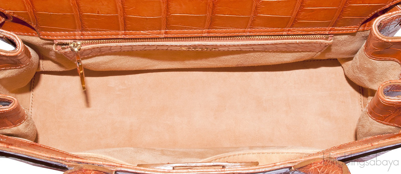 Darcy Orange Alligator Crocodile Bag