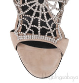 Spider Web Crystal Sandals