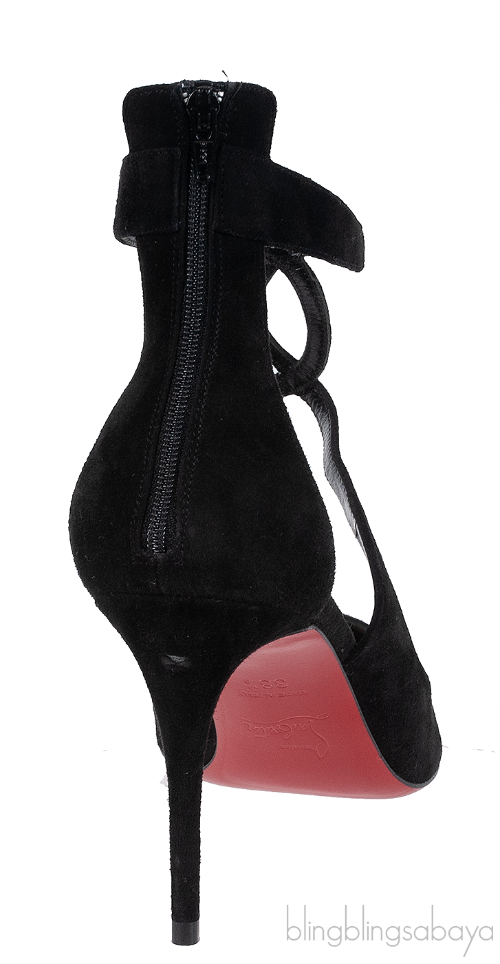 Christian Louboutin Rosas 85 Black Suede Heels