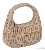 Miu Miu Beige Wander Matellase Nappa Handbag