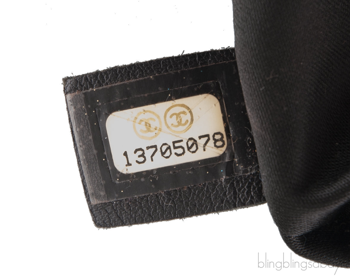 Black Quilted Satin Halfmoon Clutch
