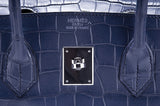 Birkin 35 Brighton Blue Matte Porosus