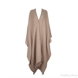 Brown Cashmere Blend Poncho
