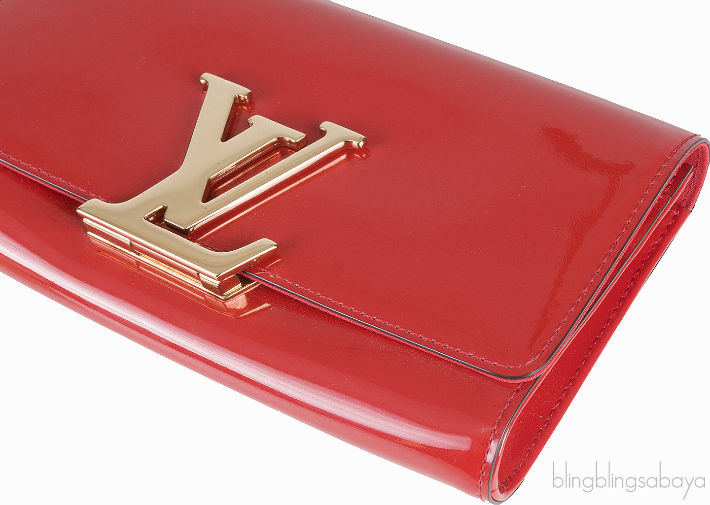 Louise Red Patent Clutch