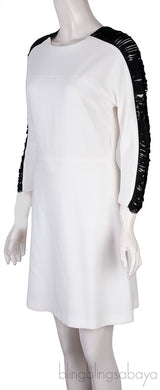 White Cut-out Sleeves Mini Dress