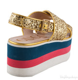 Peggy Glitter Platform Sandals