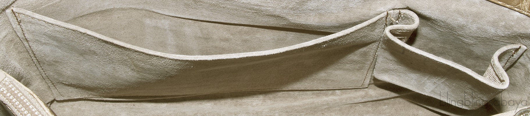 Beige Crocodile Handbag